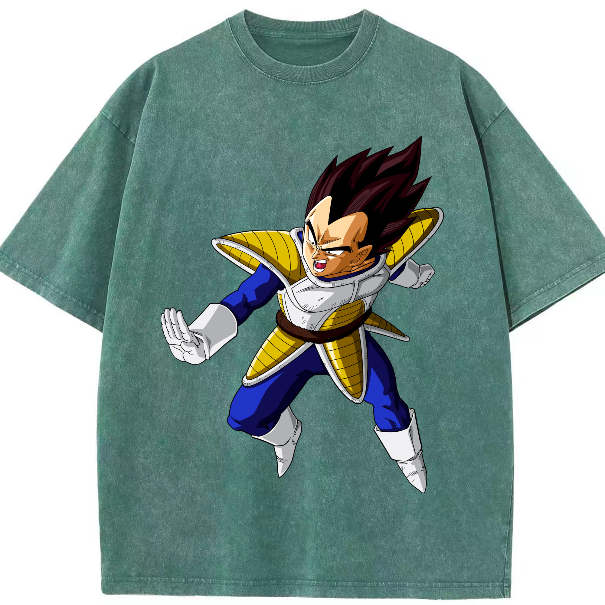 （画像用） ドラゴンボール ベジータ四世（Bejīta Yonsei）DRAGON BALL Vegeta IV 綿100% ヴィンテージ風 半袖Tシャツ（フロントプリント）